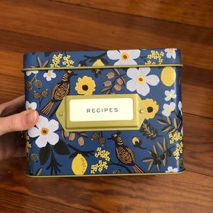 NWOT Rifle Paper Co. Recipe Tin